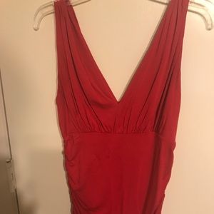 Red Grecian style tank